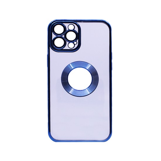 Hard Silicone Case with Camera Protector for Apple iPhone 12 Pro Max Blue